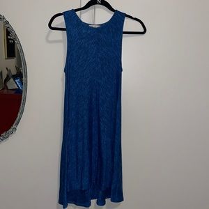 Blue knit tank dress